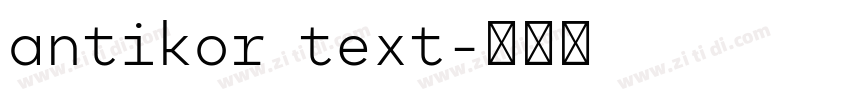 antikor text字体转换